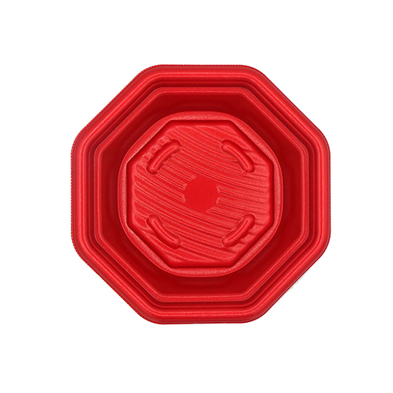 エフピコ 軽食容器 MFPグラブ八角 本体 18-18(40) M赤黒 50枚/袋(ご注文単位1袋)【直送品】