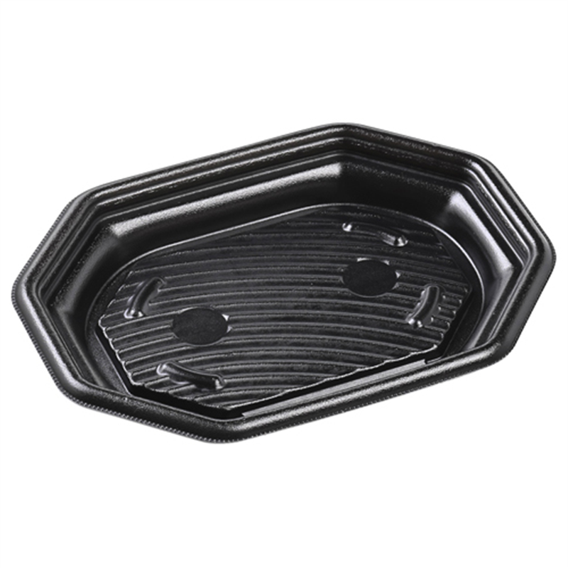 エフピコ 軽食容器 MFPグラブ八角 本体 24-18 黒 50枚/袋(ご注文単位1袋)【直送品】