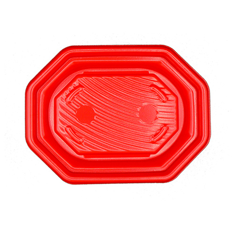 エフピコ 軽食容器 MFPグラブ八角 本体 24-18 M赤黒 50枚/袋(ご注文単位1袋)【直送品】