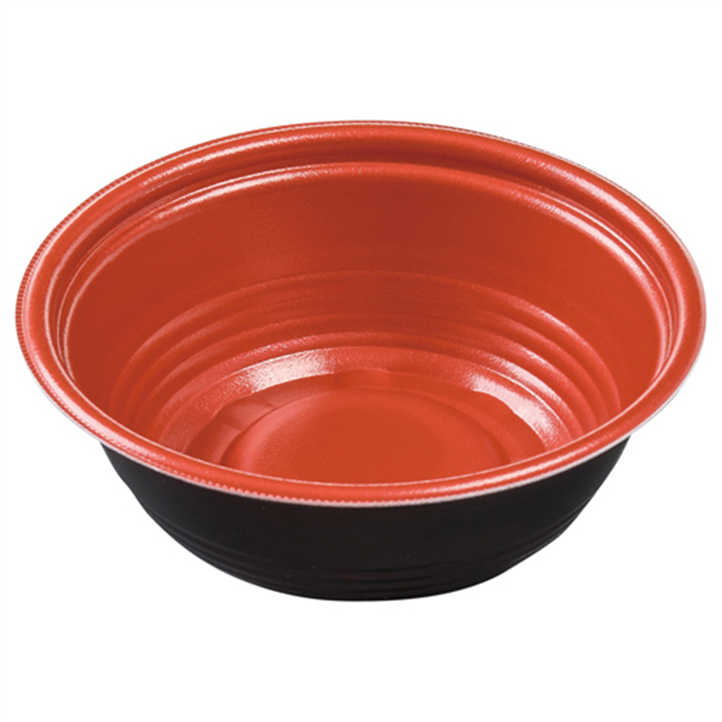エフピコ 麺容器 MFPホット麺 本体 18小（60）R M赤黒 50枚/袋（ご注文単位1袋）【直送品】