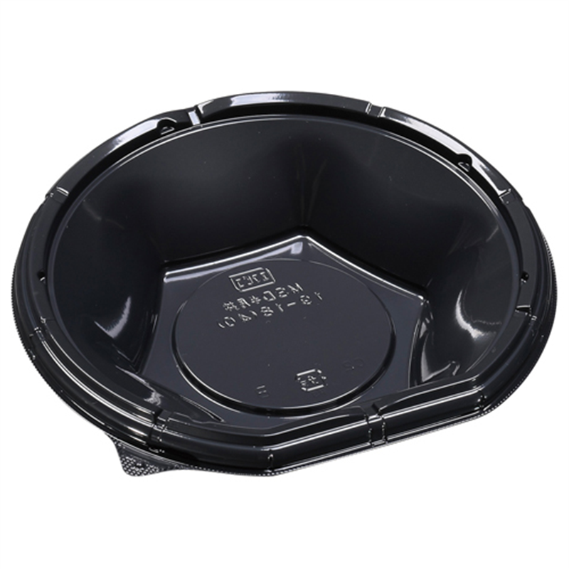 エフピコ 丼容器 MSD半月丼 本体 19-18(40) 黒 50枚/袋(ご注文単位1袋)【直送品】