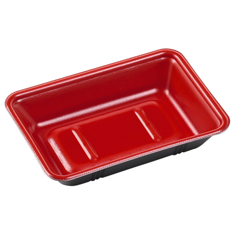エフピコ 弁当容器 MFP-ランチ 本体 110 赤黒 50枚/袋(ご注文単位1袋)【直送品】