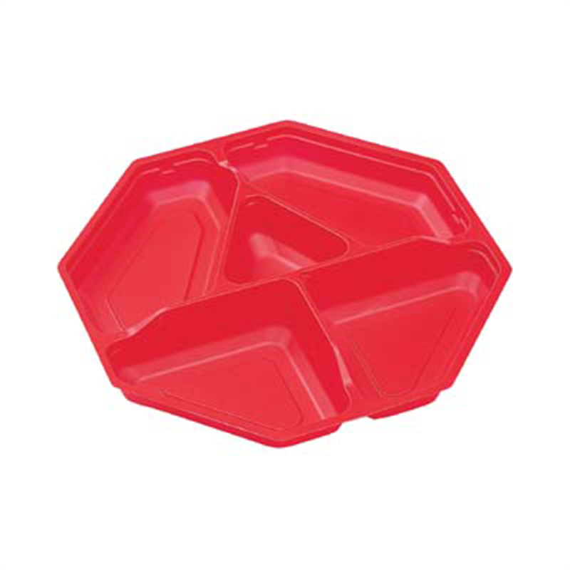 エフピコ 弁当容器 内装(中皿) SU-八角20-N3SD 赤 50枚/袋(ご注文単位1袋)【直送品】