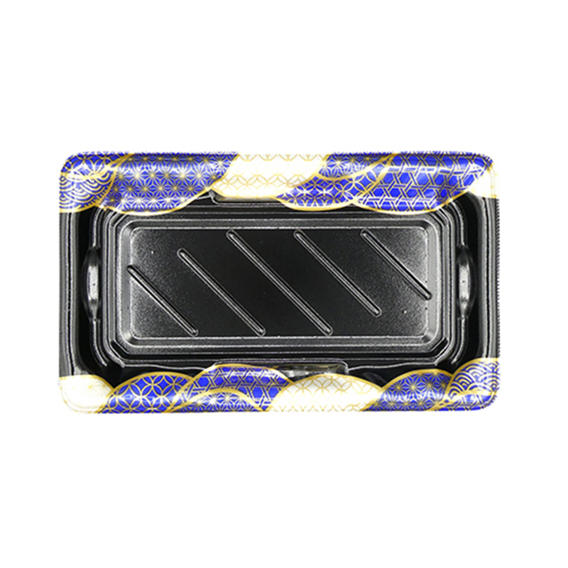 エフピコ 寿司容器 大波皿 本体 2-5 V1 なみ穂青 50枚/袋（ご注文単位1袋）【直送品】