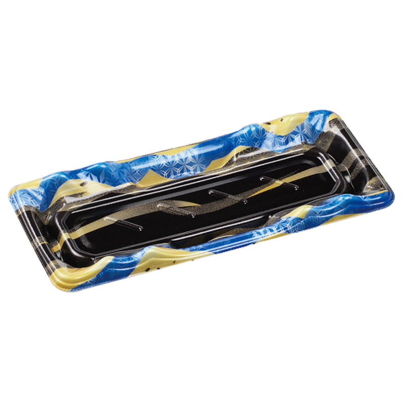 エフピコ 寿司容器 大波皿 本体 1-5 V1 山瀬青 50枚/袋(ご注文単位1袋)【直送品】
