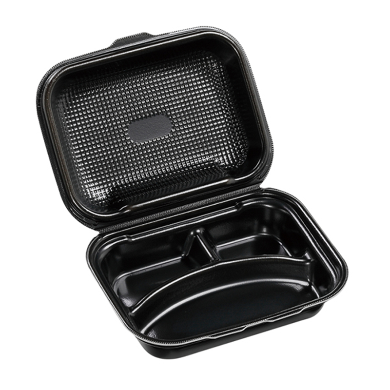 エフピコ 折蓋弁当容器 DLVボーノ 23-18-1 黒W 30個/袋(ご注文単位1袋)【直送品】