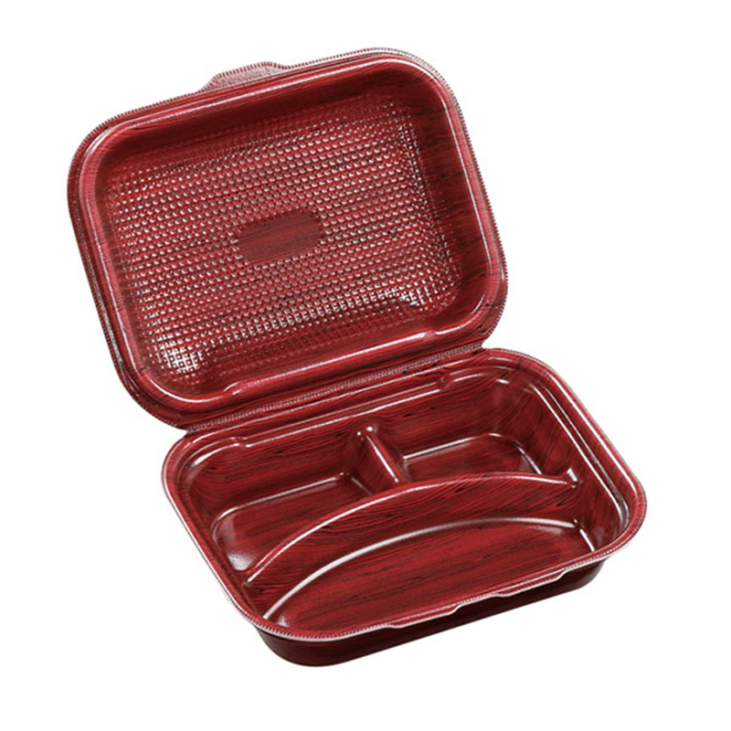 エフピコ 折蓋弁当容器 DLVボーノ 23-18-1 渋木目W 30個/袋(ご注文単位1袋)【直送品】