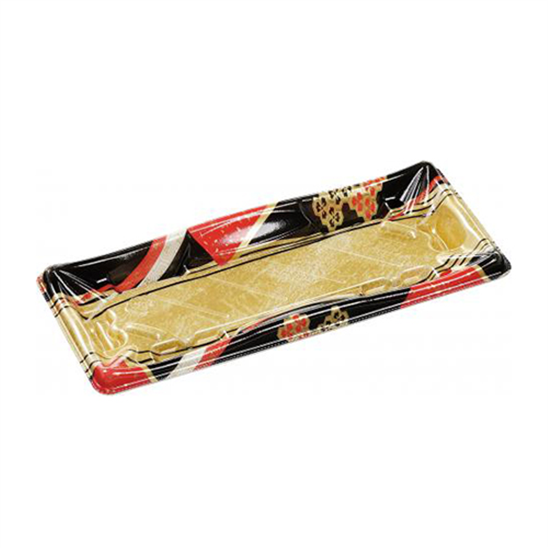 エフピコ 寿司容器 輝ステージ 本体 1-5PK 角みやび赤 50枚/袋（ご注文単位1袋）【直送品】