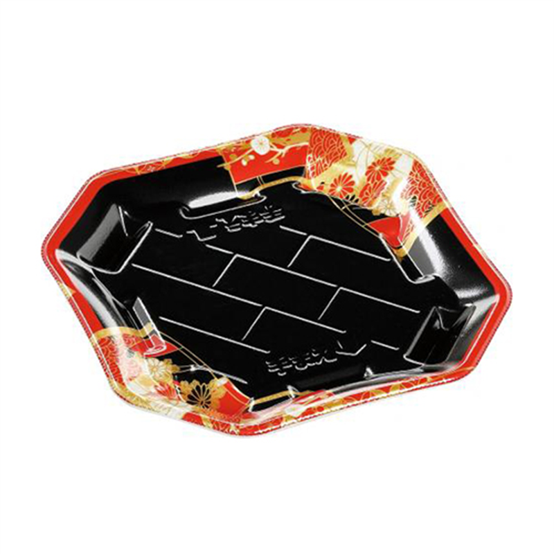 >エフピコ 寿司容器 美彩 本体 3-3 花小町赤 50枚/袋(ご注文単位1袋)【直送品】