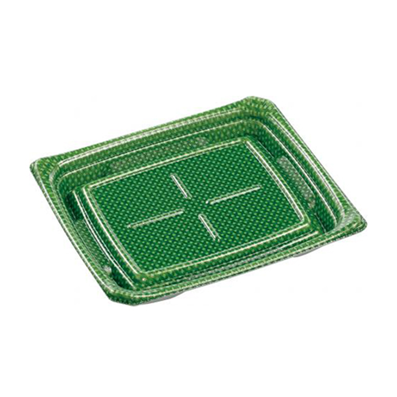 エフピコ 刺身容器 Uステージ 本体 20-17 クロスD緑 50枚/袋(ご注文単位1袋)【直送品】