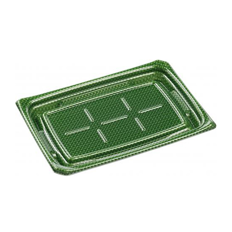 エフピコ 刺身容器 Uステージ 本体 24-17 クロスD緑 50枚/袋(ご注文単位1袋)【直送品】
