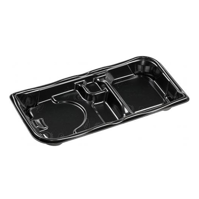 エフピコ セットメニュー容器 SB葉皿 本体 28-15-2 エコ黒 50枚/袋(ご注文単位1袋)【直送品】