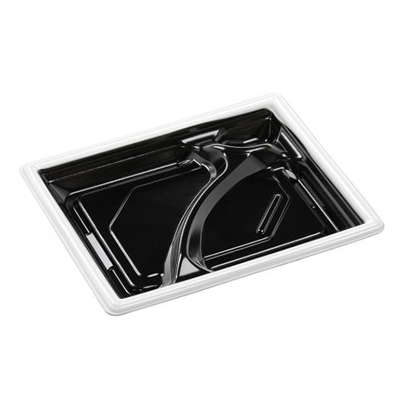 エフピコ 弁当容器 MFPモダン 本体 22-17-1 白フチ黒N 50枚/袋(ご注文単位1袋)【直送品】