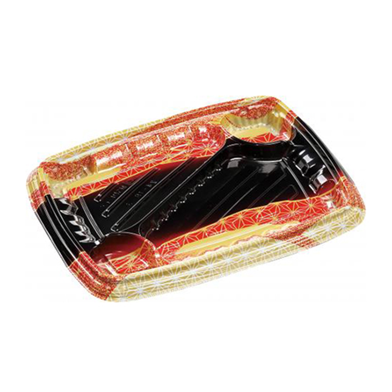 エフピコ 弁当容器 MSDレイア 本体 24-18-3 らい光赤 50枚/袋（ご注文単位1袋）【直送品】