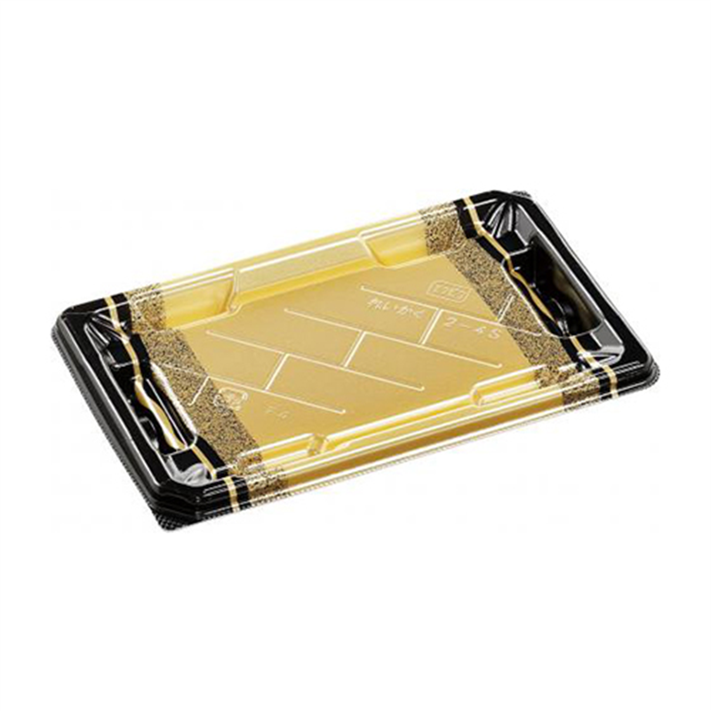 エフピコ 寿司容器 麗角 本体 2-4S 箔おし金 50枚/袋（ご注文単位1袋）【直送品】