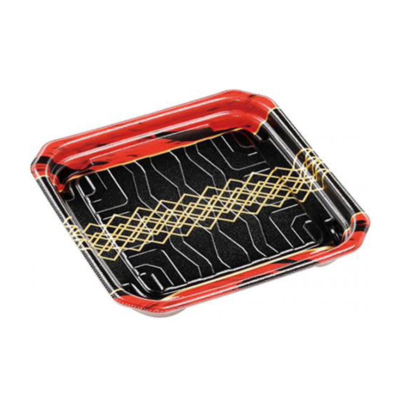 エフピコ 惣菜容器 MFPパシオ 本体 18-18 チア黒赤 50枚/袋(ご注文単位1袋)【直送品】