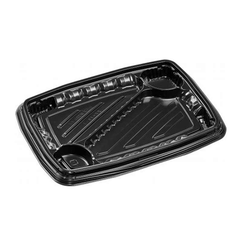 エフピコ 弁当容器 MSDレイア 本体 27-19-1 黒 50枚/袋（ご注文単位1袋）【直送品】