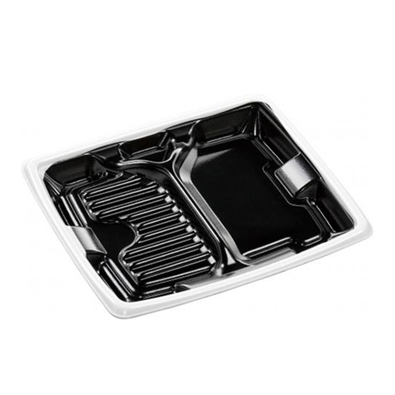 エフピコ 弁当容器 MFPアリオン 本体 22-19-1 白フチ黒N 50枚/袋（ご注文単位1袋）【直送品】