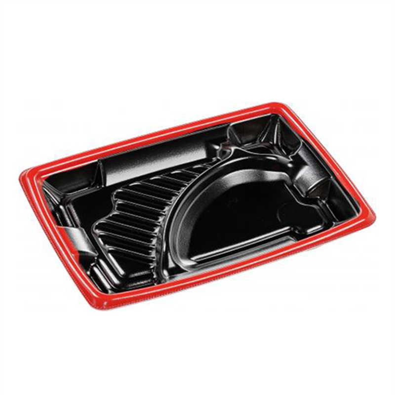 エフピコ 弁当容器 MFPアリオン 本体 23-17-1 赤フチ黒N 50枚/袋（ご注文単位1袋）【直送品】