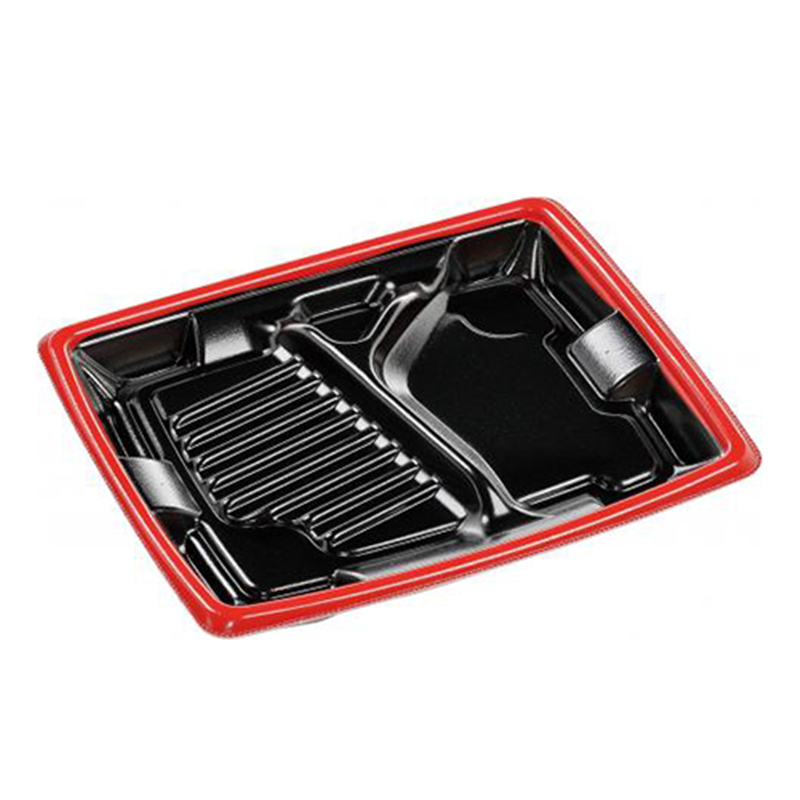 エフピコ 弁当容器 MFPアリオン 本体 23-19-2 赤フチ黒N 50枚/袋（ご注文単位1袋）【直送品】