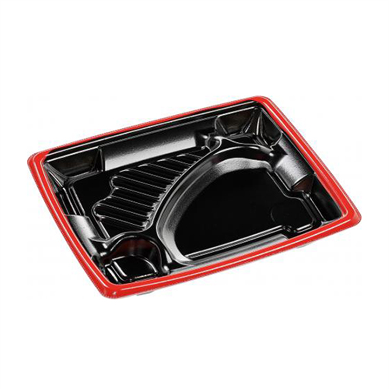 エフピコ 弁当容器 MFPアリオン 本体 23-19-3 赤フチ黒N 50枚/袋（ご注文単位1袋）【直送品】