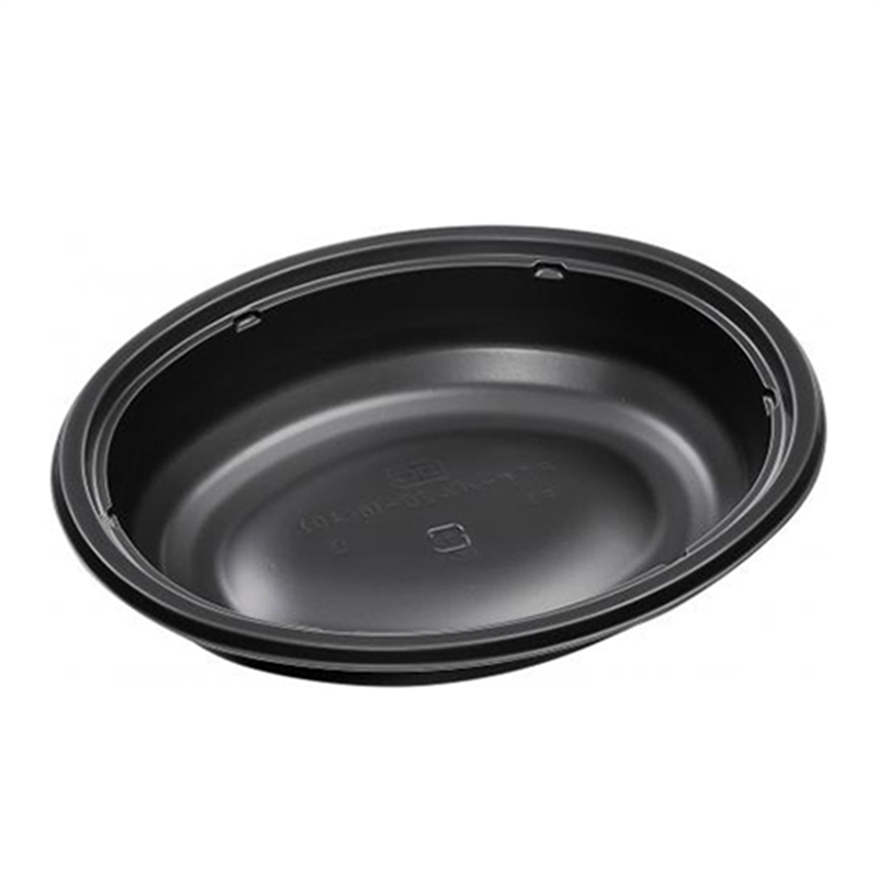 エフピコ 冷凍対応軽食容器 FTオーバル 20-16(40) 耐寒黒 50枚/袋(ご注文単位1袋)【直送品】