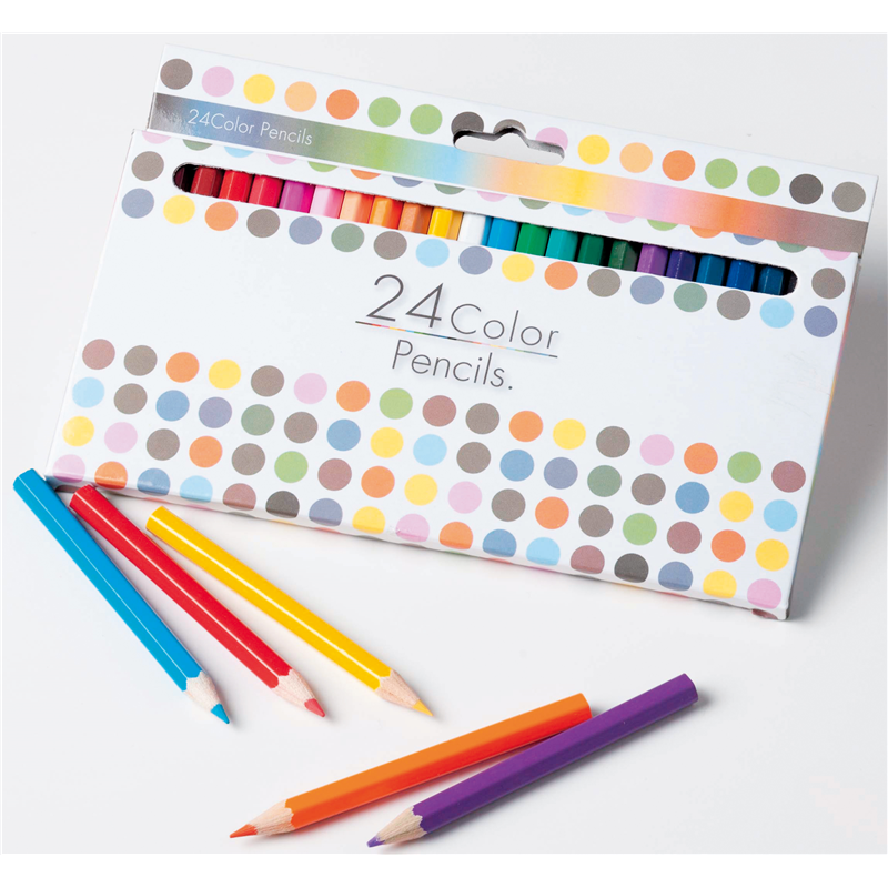 フジプラス 24色カラーペンシル 240個/箱(ご注文単位1箱)【直送品】