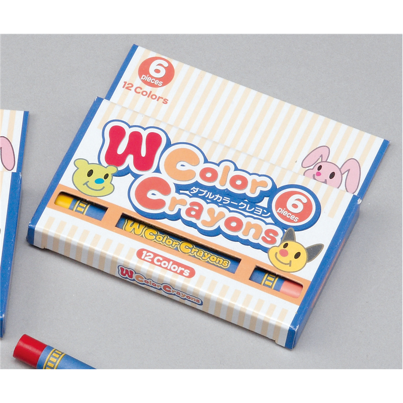 フジプラス ダブルカラークレヨン 600個/箱(ご注文単位1箱)【直送品】