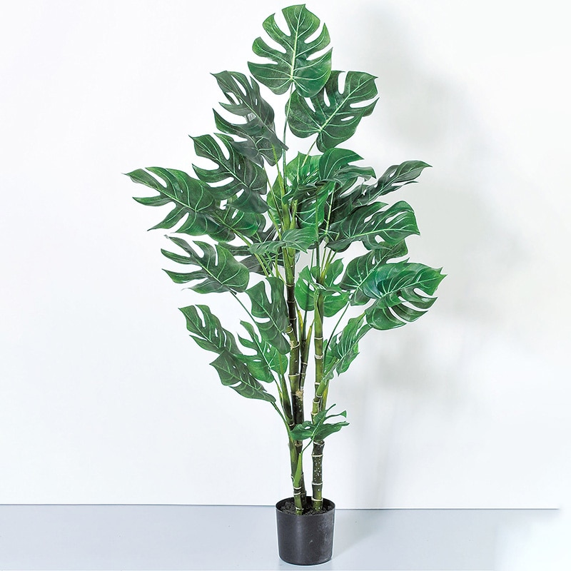 アスカ商会 造花・観葉植物 A-50856 モンステラ #051A グリ-ン ポット付 1本(ご注文単位1本)【直送品】