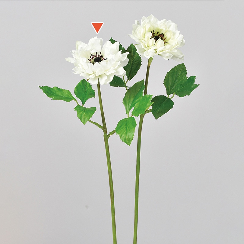 アスカ商会 造花 A-33018 アネモネ #001 ホワイト 1本(ご注文単位1本)【直送品】