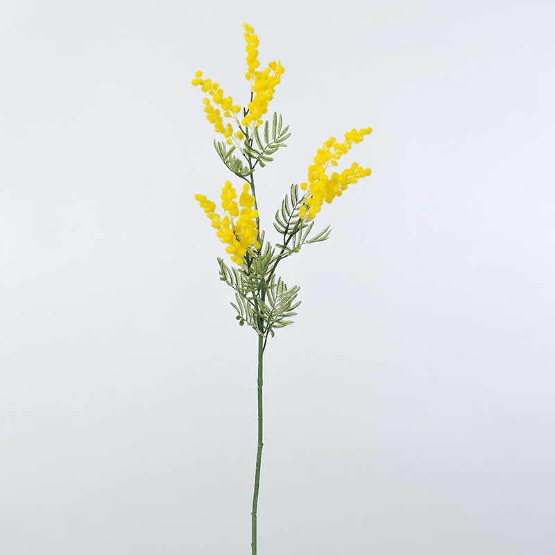 アスカ商会 造花 A-33675 ミモザ #010 イエロ- 1本(ご注文単位1本)【直送品】