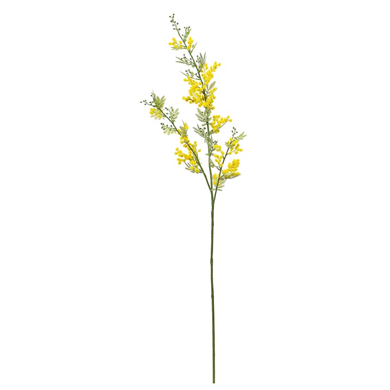 アスカ商会 造花 A-33883 ミモザ #010 イエロ- 1本(ご注文単位1本)【直送品】