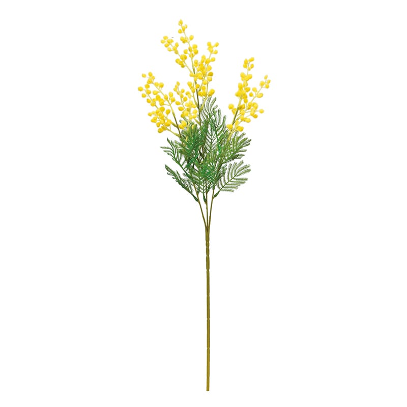 アスカ商会 造花 A-33673 ミモザ #010 イエロ- 1本(ご注文単位1本)【直送品】