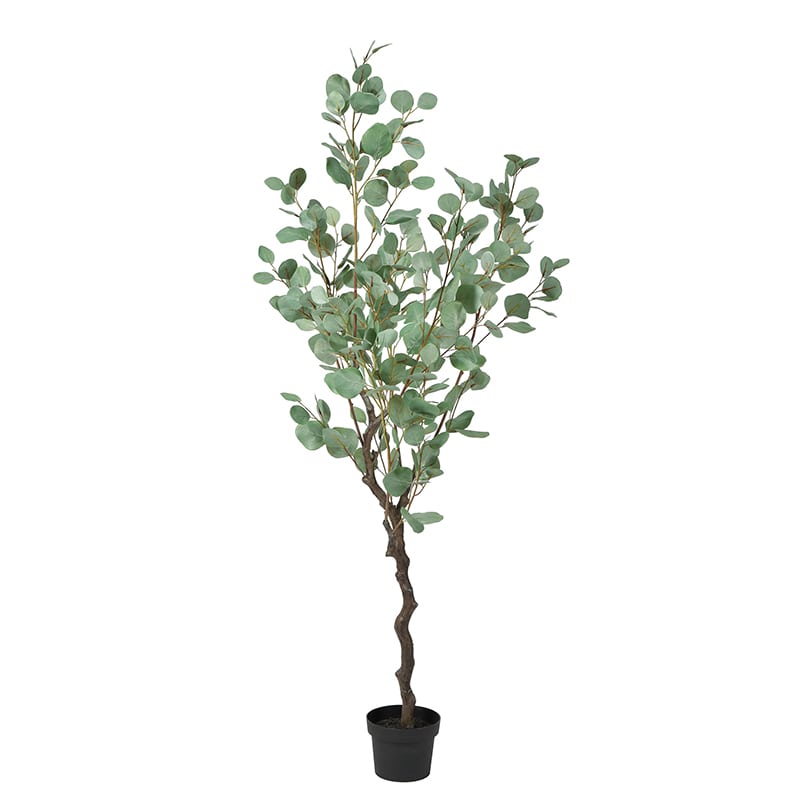 アスカ商会 造花・観葉植物 A-50967　ユーカリ #063G　グレイグリ-ン　ポット付 1本（ご注文単位1本）【直送品】