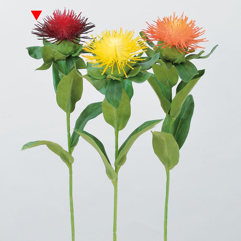 アスカ商会 造花 A-34168　ベニバナ #002　レッド 1本（ご注文単位1本）【直送品】