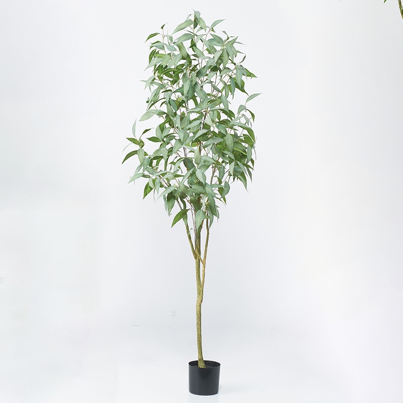 アスカ商会 造花・観葉植物 A-51040 ユーカリ #051A グリ-ン ポット付 1本(ご注文単位1本)【直送品】