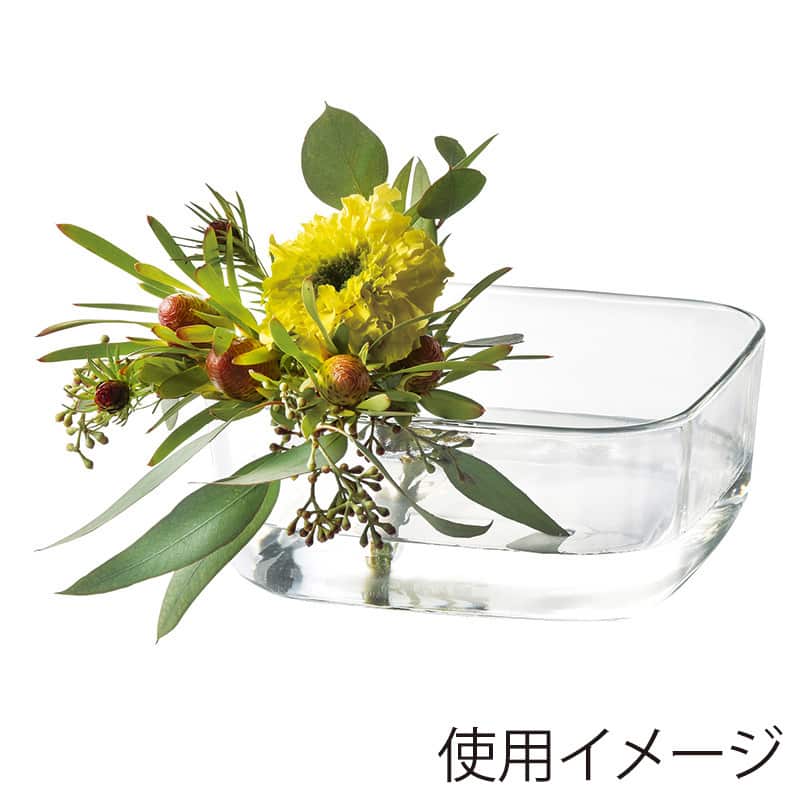 高岡健二商店 フラワーベース 四角 185×185×80 F-3456 1個（ご注文単位1個）【直送品】