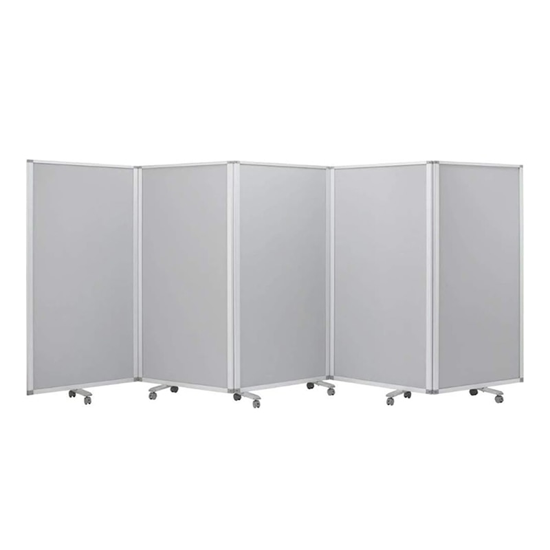 コマイ 5連スクリーン クロスタイプ グレー 幅4500×高さ1800mm TP5-1809BN-FFYY 1台(ご注文単位1台)【直送品】