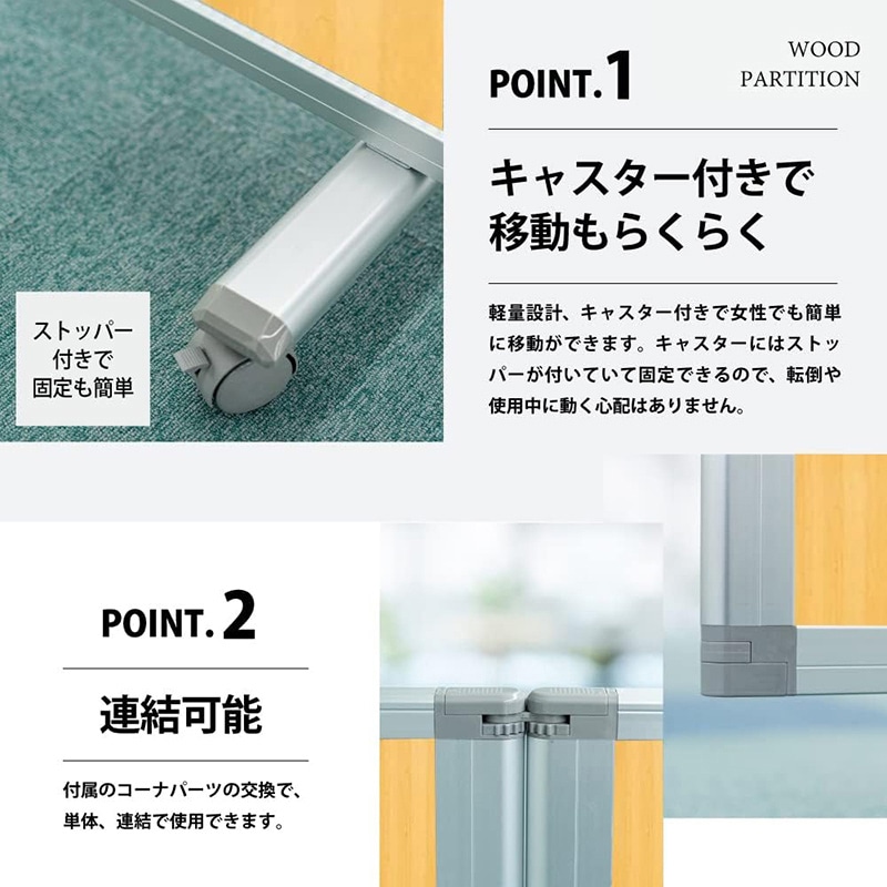 コマイ 3連スクリーン 木目調タイプ シルバーフレーム ナチュラル 幅2700×高さ1800mm TP3-1509BN-NNWW 1台(ご注文単位1台)【直送品】