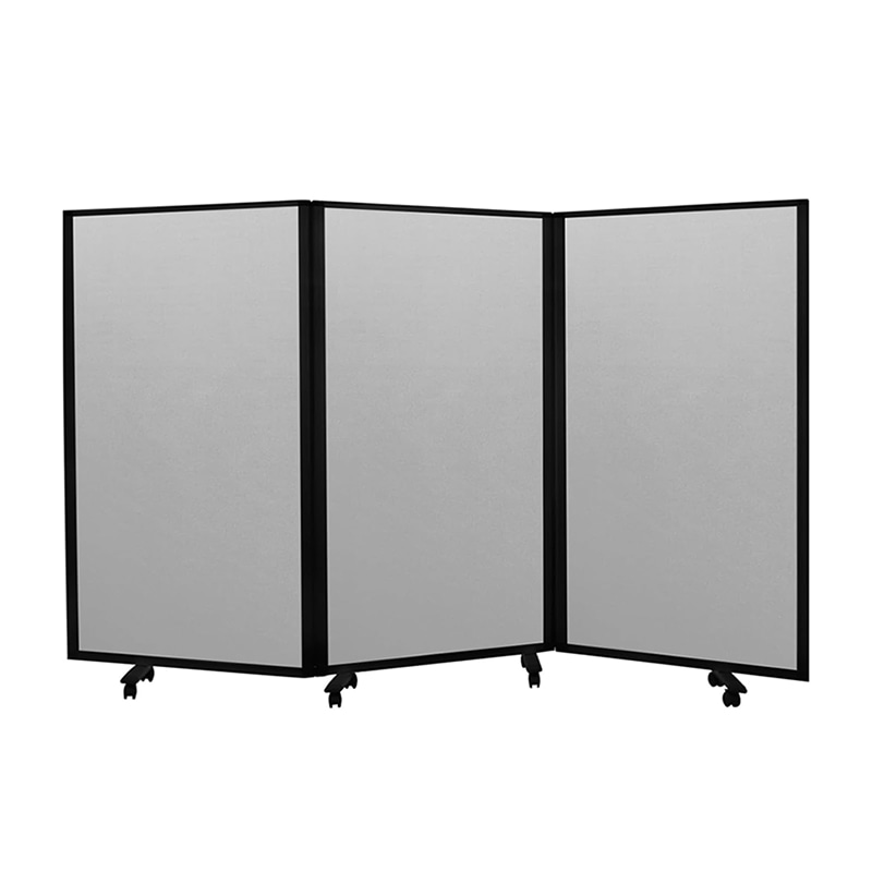 コマイ 3連パーテーション 吸音タイプ グレー 幅2700×高さ1800mm JP3-1809BNB-FYSA 1台（ご注文単位1台）【直送品】
