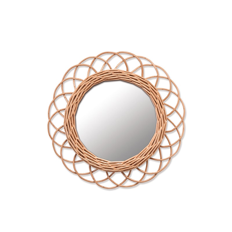 ポッシュリビング ウィッカーミラー S 11640 ナチュラル 1個(ご注文単位1個)【直送品】
