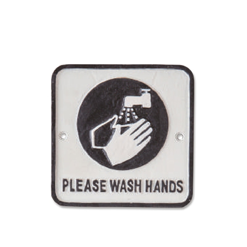 ポッシュリビング アイアンプレート WASH HANDS 63419HANDS 1個(ご注文単位1個)【直送品】
