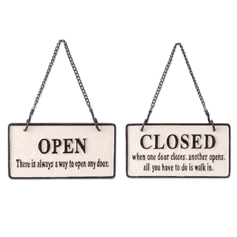 ポッシュリビング アイアンプレート OPEN&CLOSED 63422 1個(ご注文単位1個)【直送品】