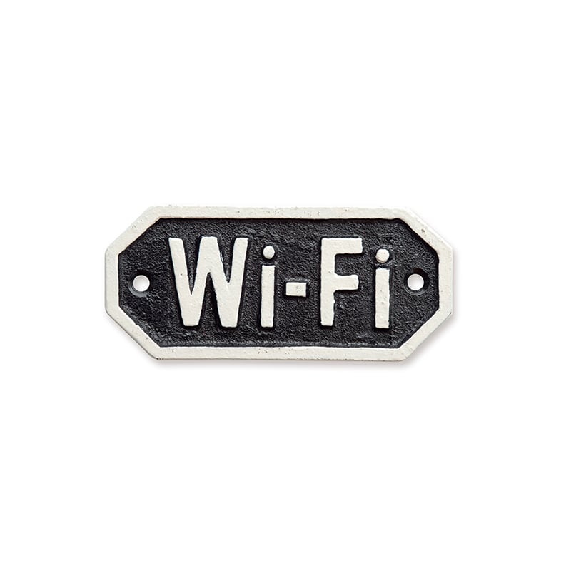 ポッシュリビング サインプレート Wi-Fi 63572 ブラック 1個(ご注文単位1個)【直送品】