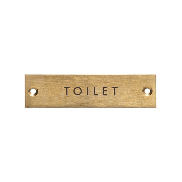 ポッシュリビング サインプレート TOILET アンティークゴールド 63952 1個(ご注文単位1個)【直送品】