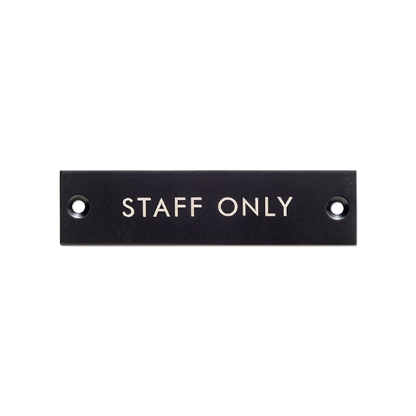 ポッシュリビング サインプレート STAFF ONLY ブラック 63957 1個(ご注文単位1個)【直送品】