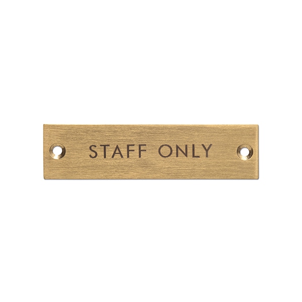 ポッシュリビング サインプレート STAFFONLY アンティークゴールド 63958 1個(ご注文単位1個)【直送品】