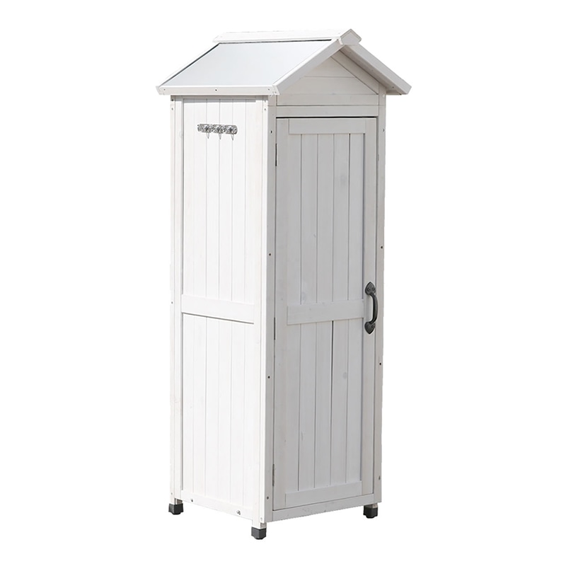 住まいスタイル 三角屋根スリム収納庫 ホワイト KGRS1600S-WHT 1台（ご注文単位1台）【直送品】