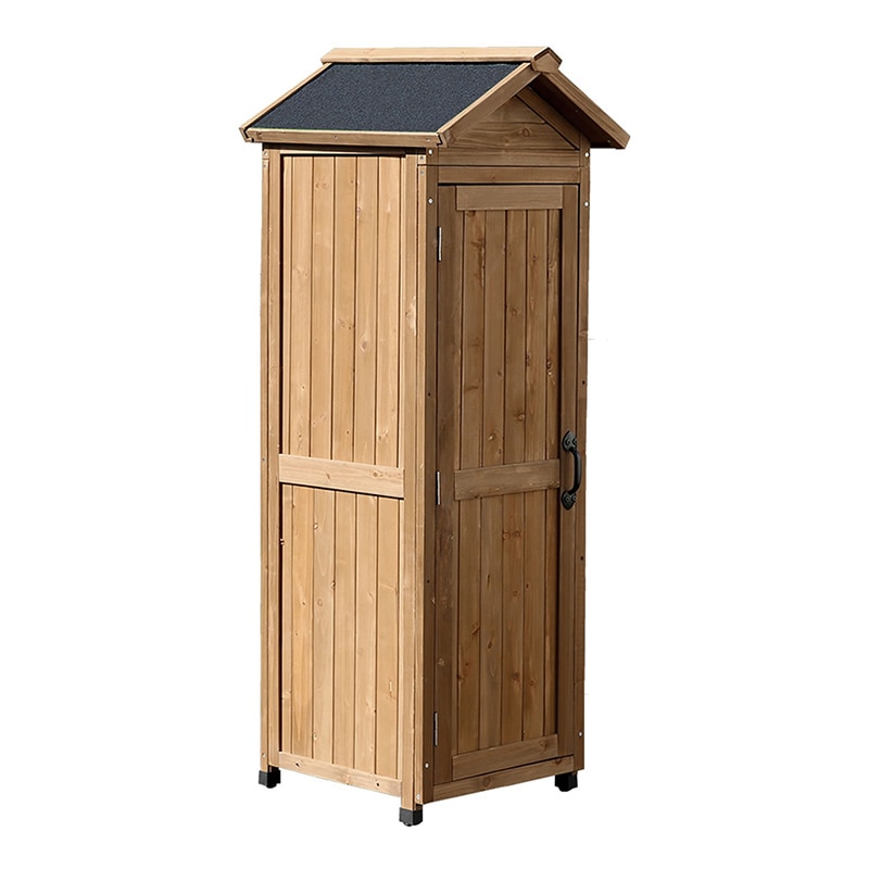 住まいスタイル 三角屋根スリム収納庫 ライトブラウン KGRS1600S-LBR 1台（ご注文単位1台）【直送品】