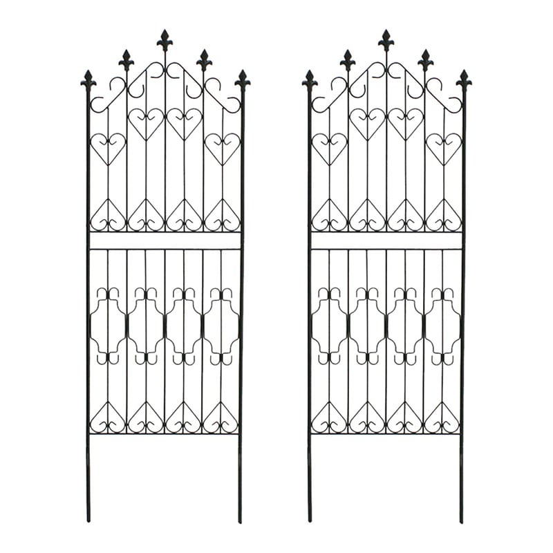 住まいスタイル アイアンフェンス 150 ロータイプ 2枚組 ブラック DF009L-2P-BLK 1セット（ご注文単位1セット）【直送品】